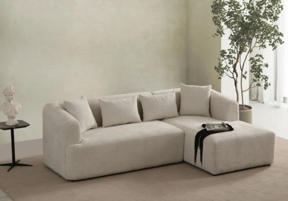 Canapé D'angle Ela Tissu Chenille