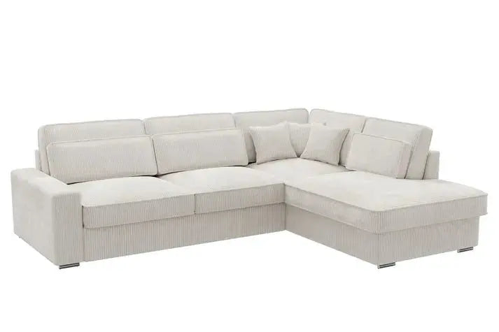 Canapé d’angle Lexus Velours Beige Swedzo-Meuble