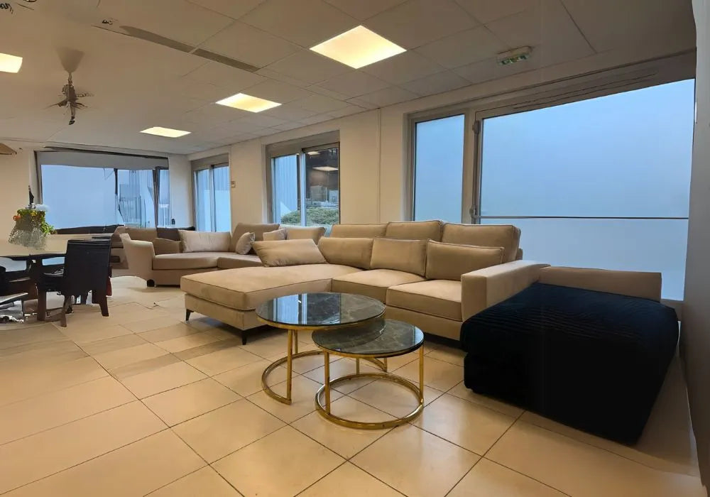 Canape D’angle Madrid  Velours Beige 265x200cm