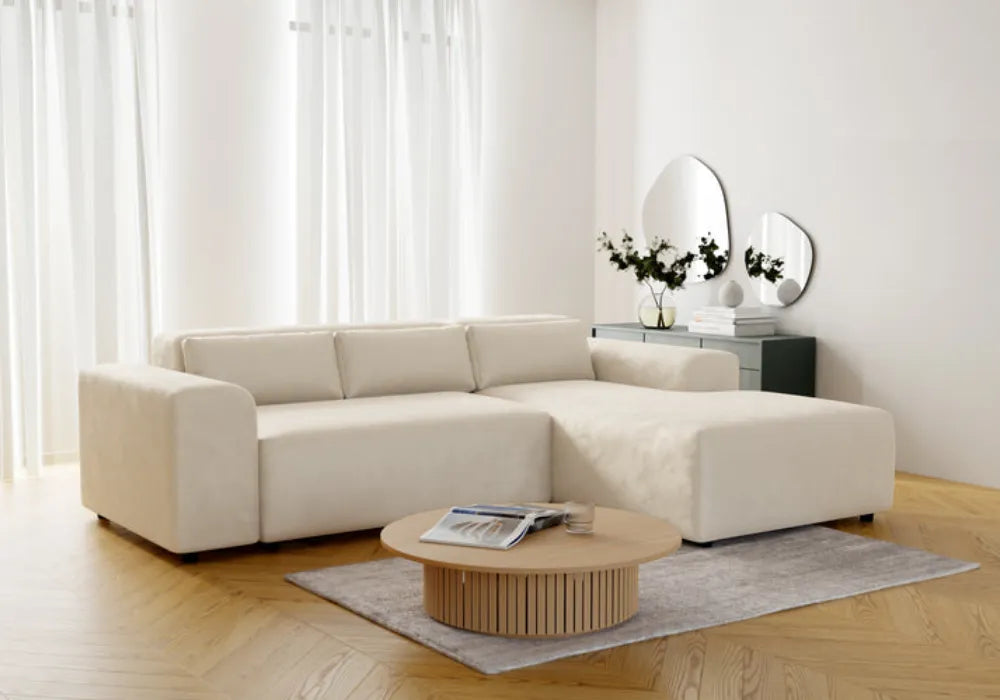 Canapé d’angle Moris Cételé Gris et Beige Anthracite