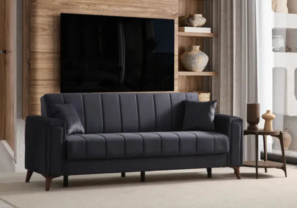 Canapé Nova Velours Beige Swedzo-Meuble