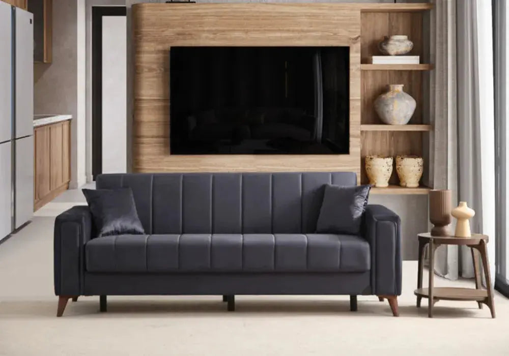 Canapé Nova Velours Beige Swedzo-Meuble