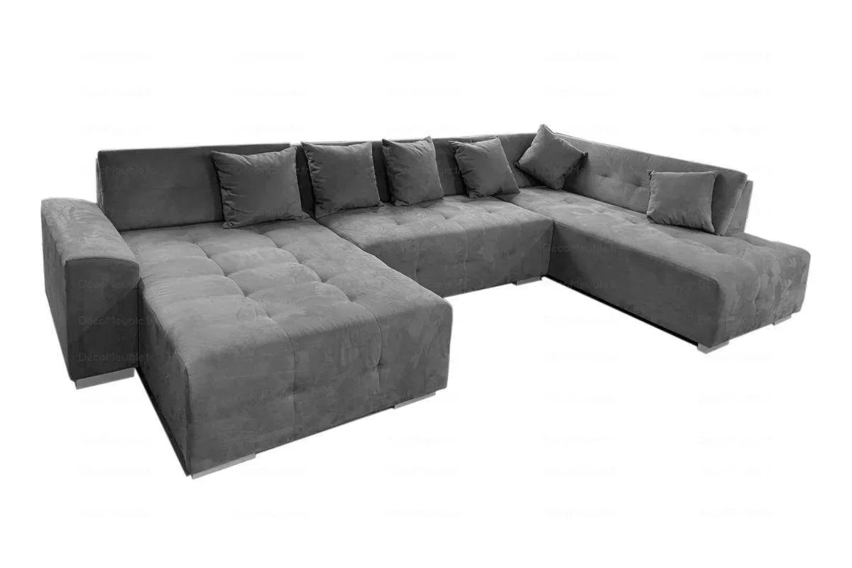 Canapé angle U velours  SALIA