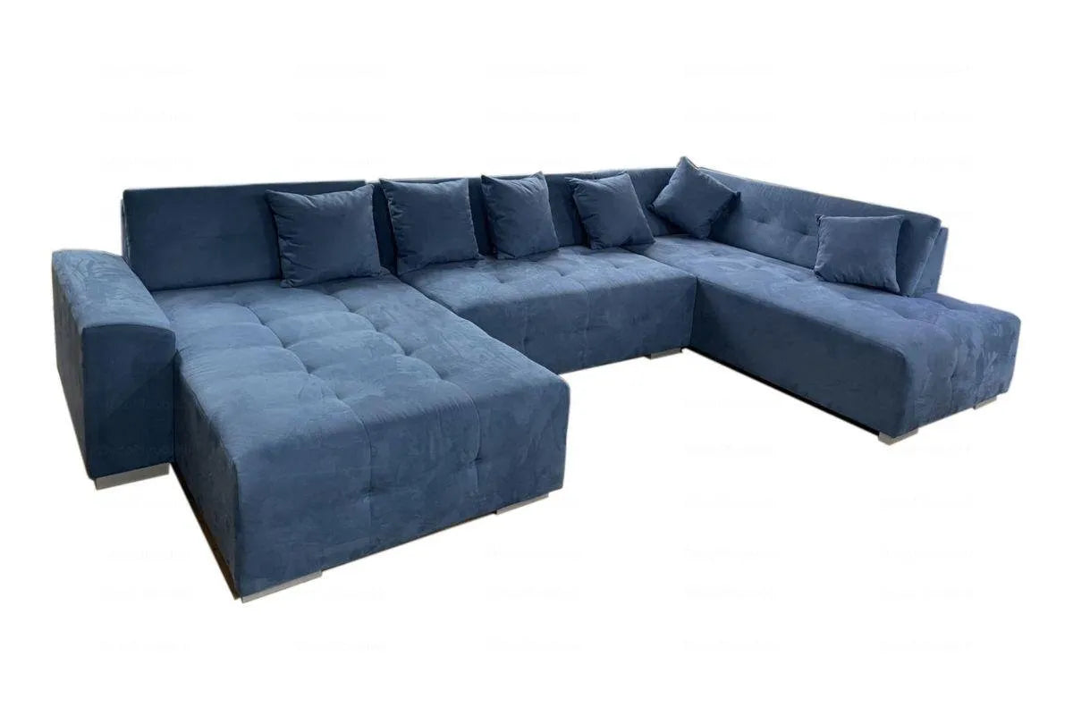 Canapé angle U velours  SALIA