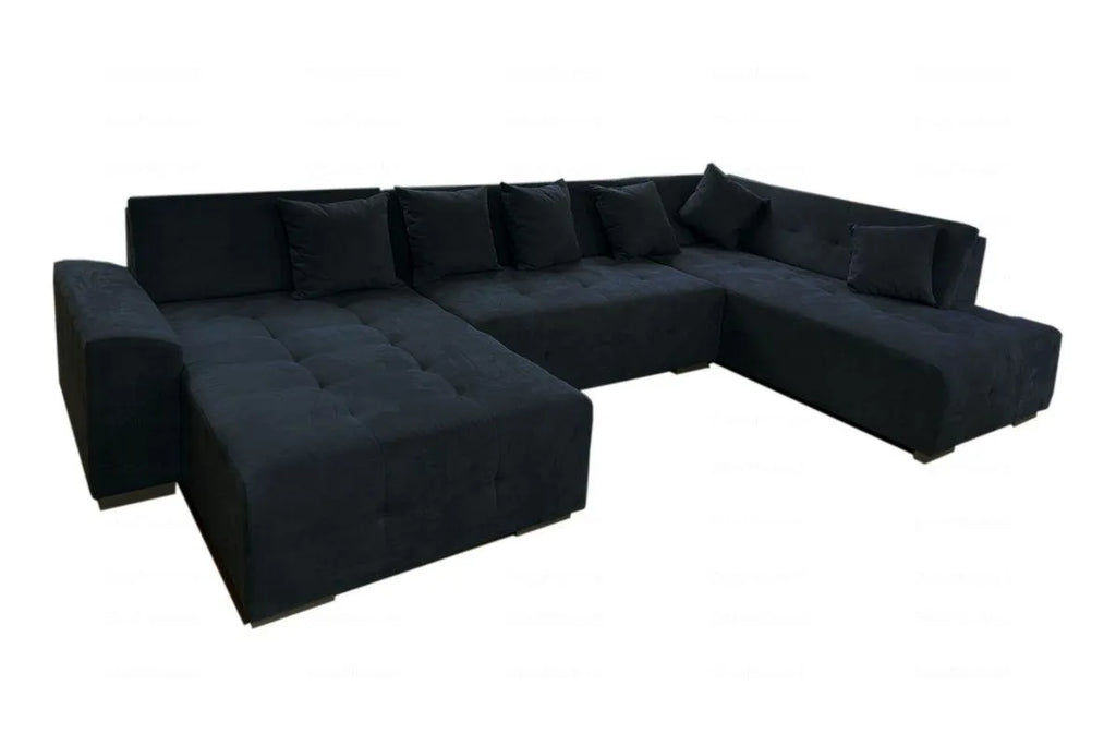 Canapé angle U velours  SALIA