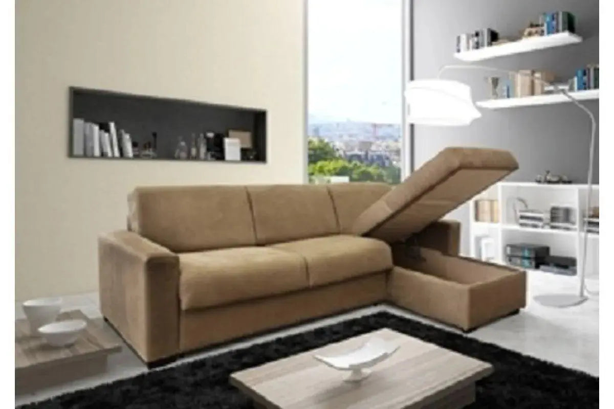 Canapé D'angle lit rapido beige ARIANE Swedzo-Meuble
