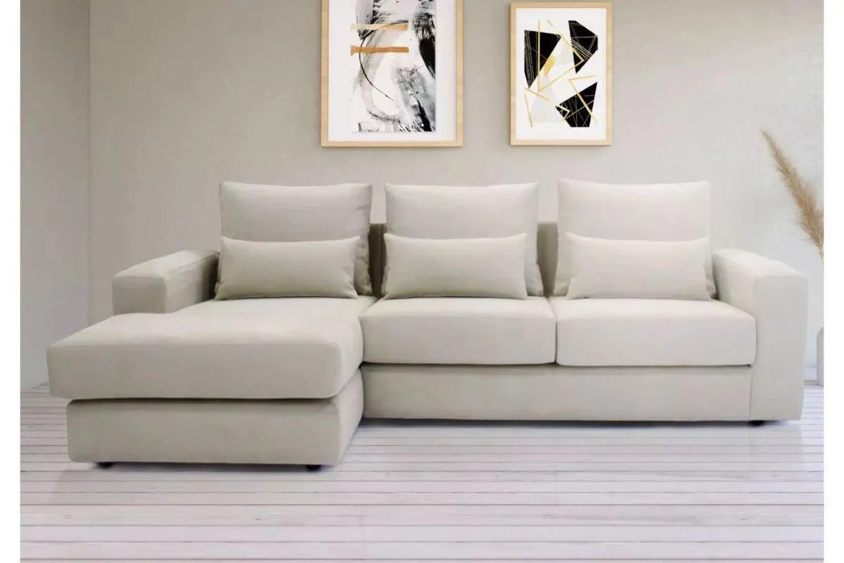 Canapé d’angle modulable créme SYRA