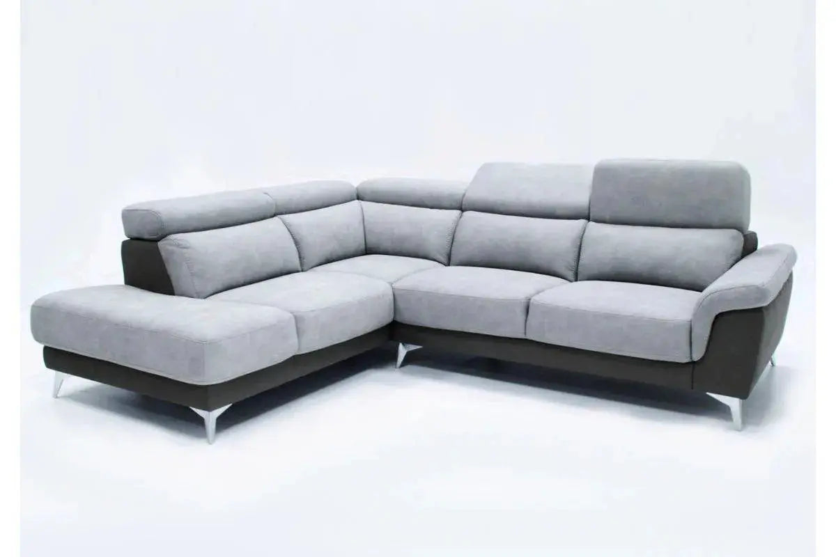 Canapé d'angle modulable relax gris FELIA Swedzo-Meuble