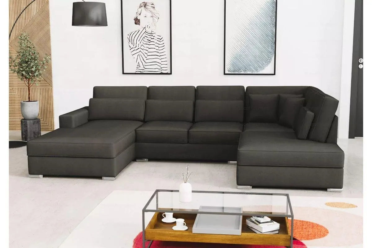 Canapé en velours  en forme de U