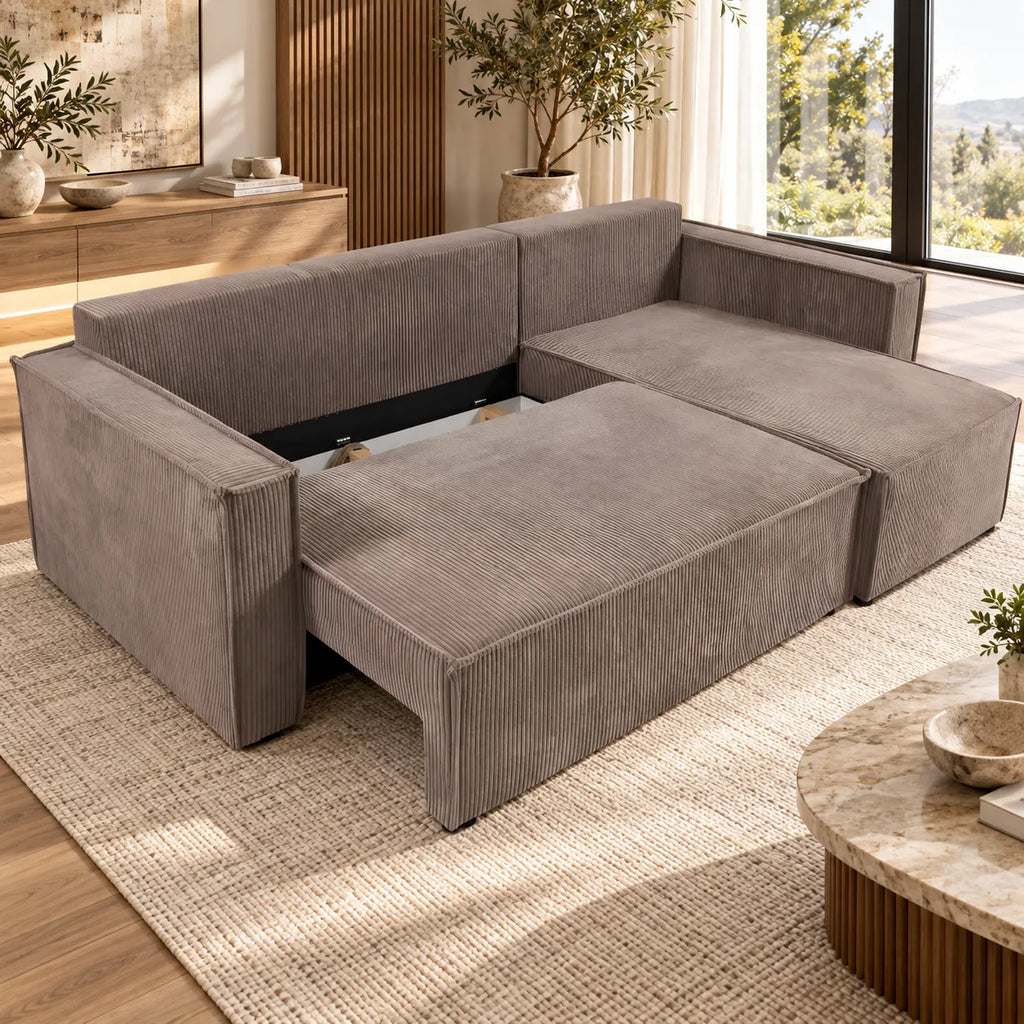 Canape Convertible D'angle cotele Genif