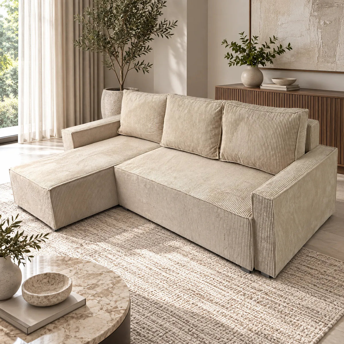 Canape Convertible D'angle cotele Genif