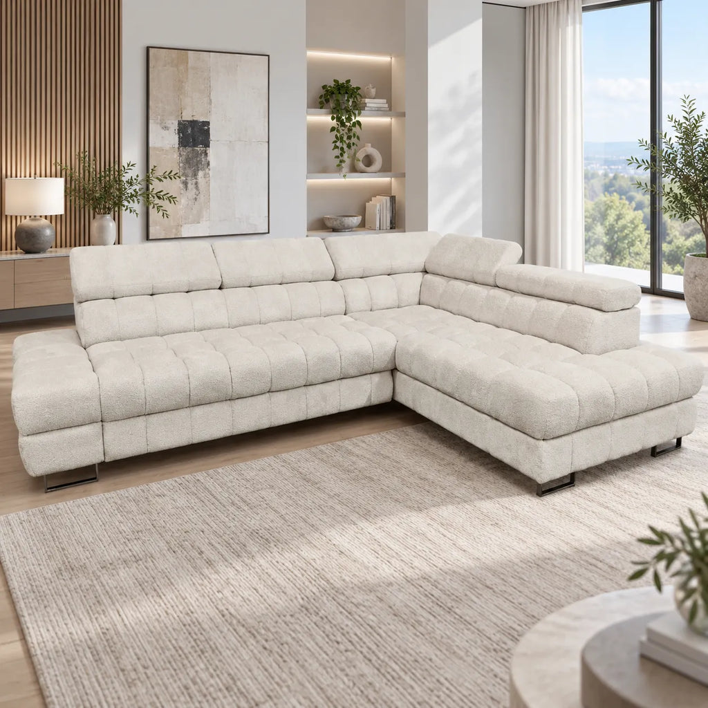 Canape D’angle Bubble  Doudou Ecru