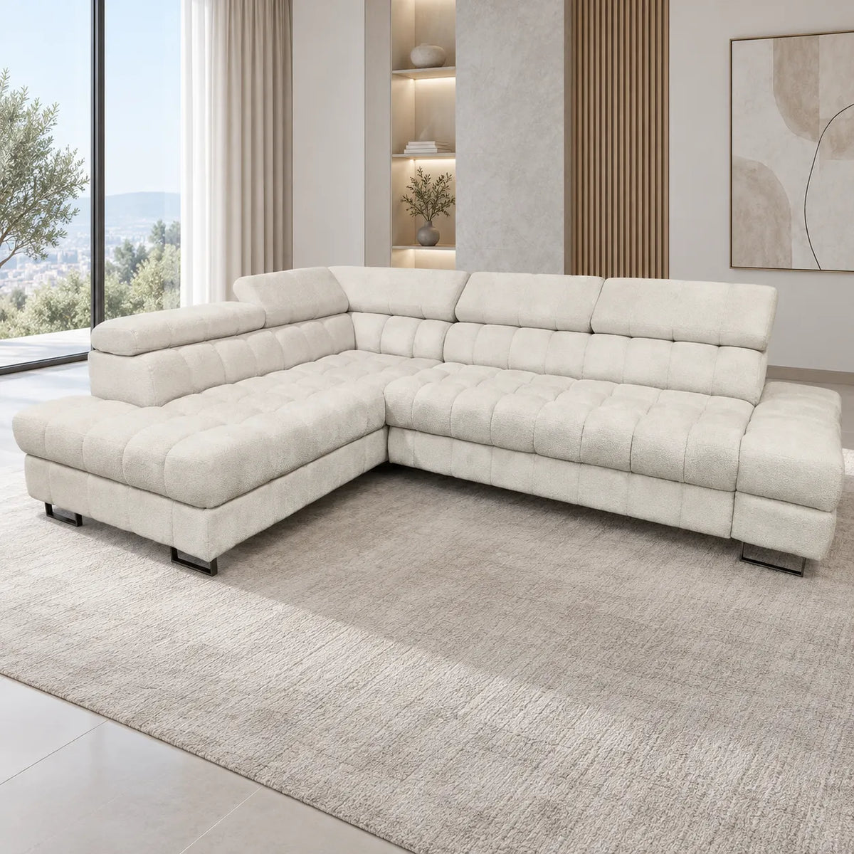 Canape D’angle Bubble  Doudou Ecru