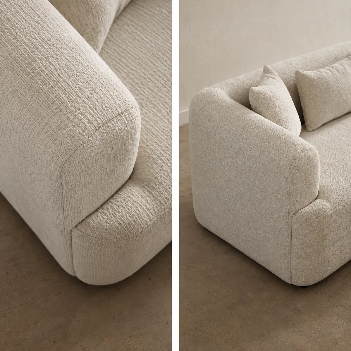 Canapé D'angle Ela Tissu Chenille