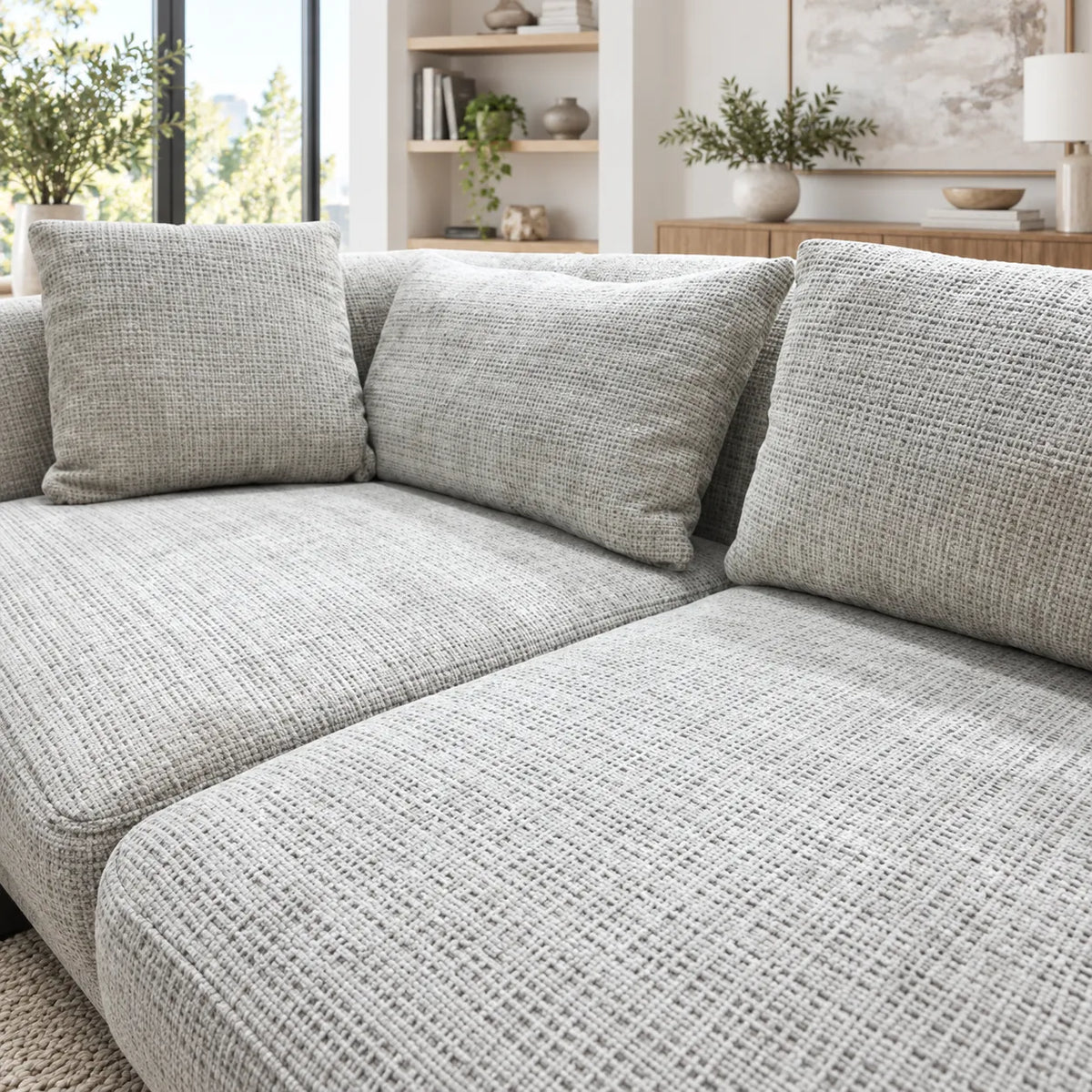 Canapé Mila Modulable Tissu Marbella Crème
