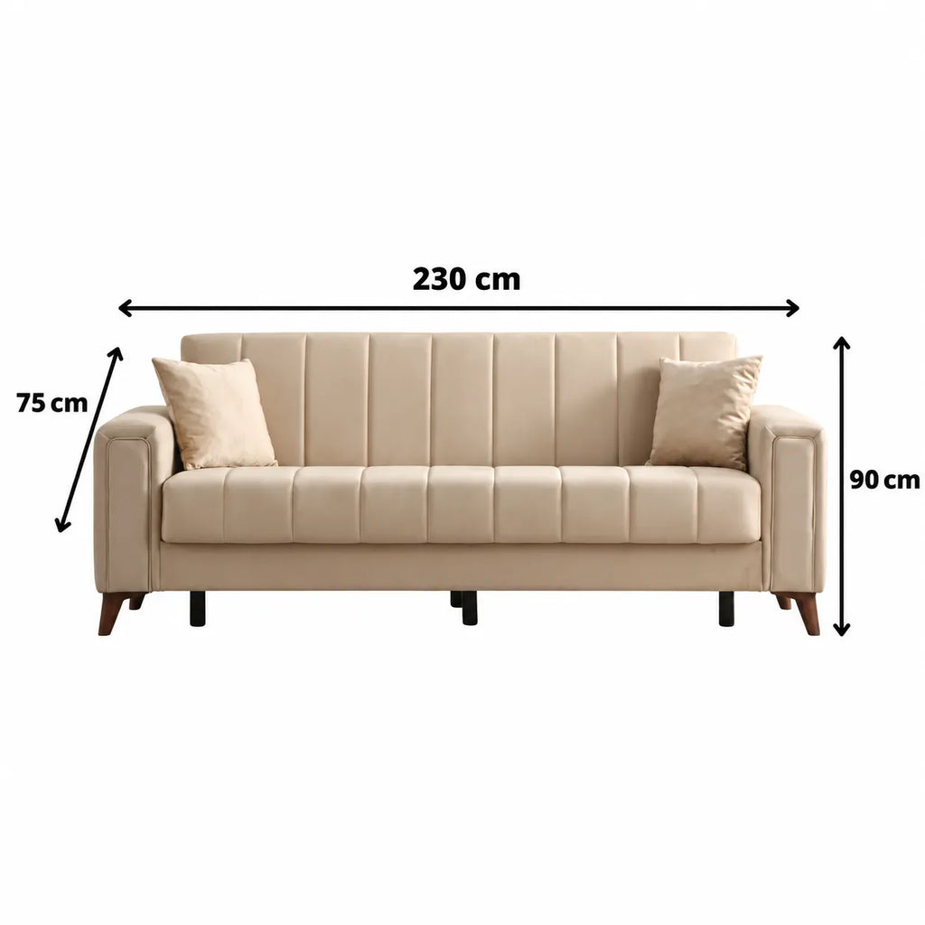 Canapé Nova Velours Beige