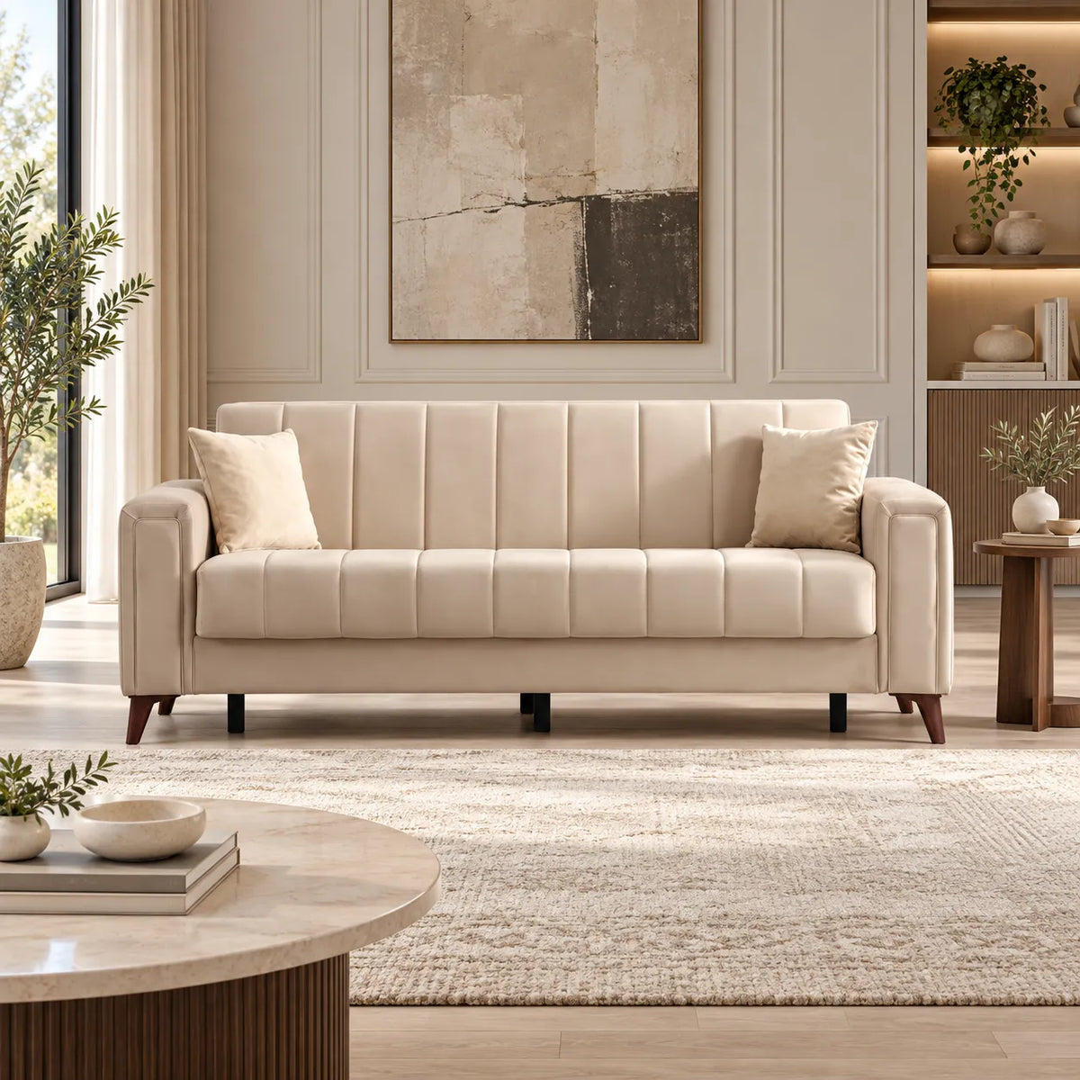 Canapé Nova Velours Beige
