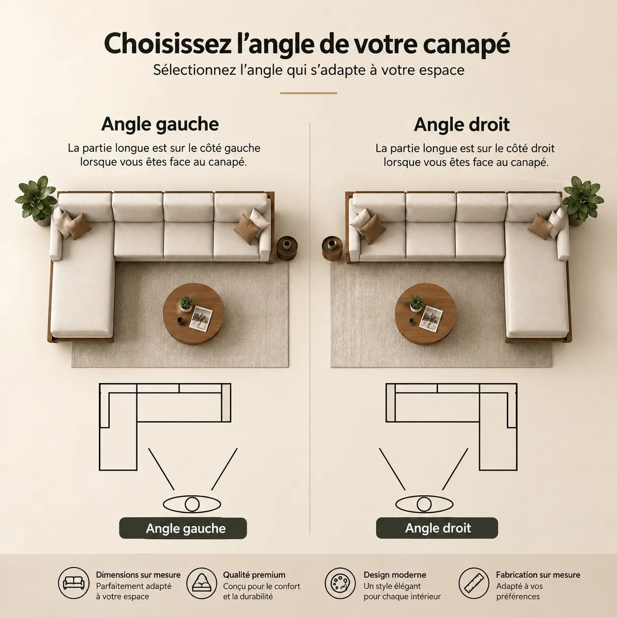 Canape convertible d'angle avec rangement