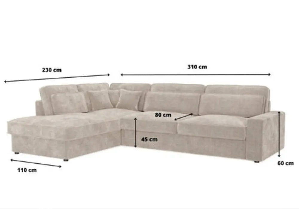 Canapé d'Angle Lexus Marbella Beige Swedzo-Meuble