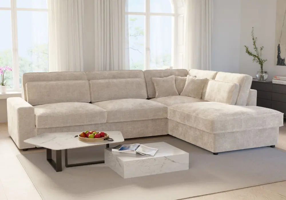 Canapé d'Angle Lexus Marbella Beige Swedzo-Meuble