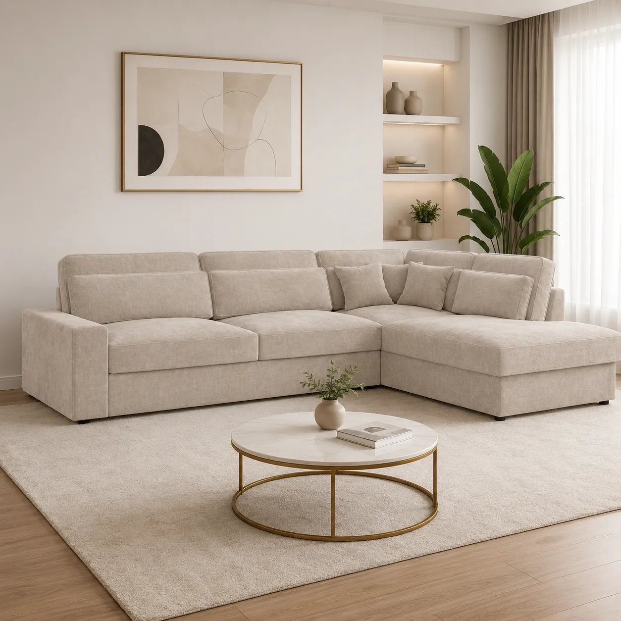 Canapé d'Angle Lexus Marbella Beige