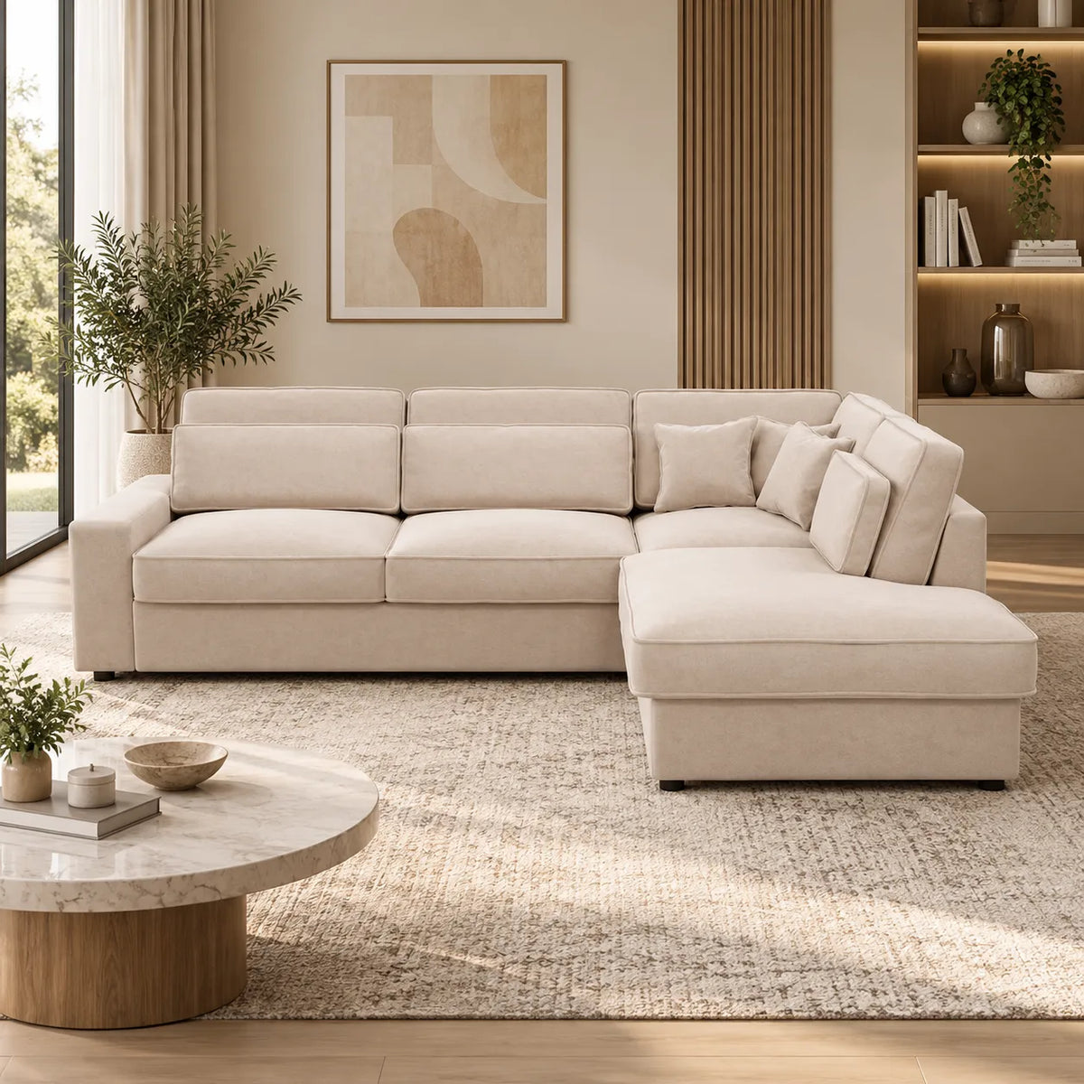 Canapé d’angle Lexus Velours Beige