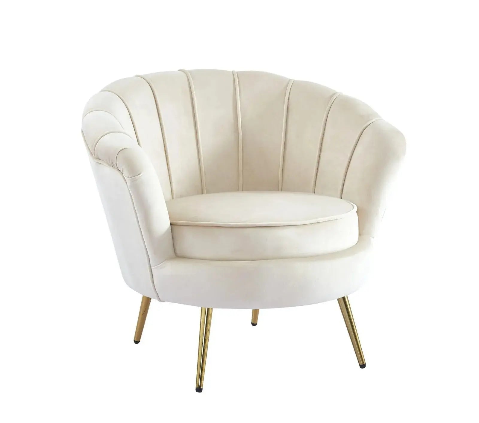 Chaise longue en velours Plata Import avec pieds dorés Swedzo-Meuble