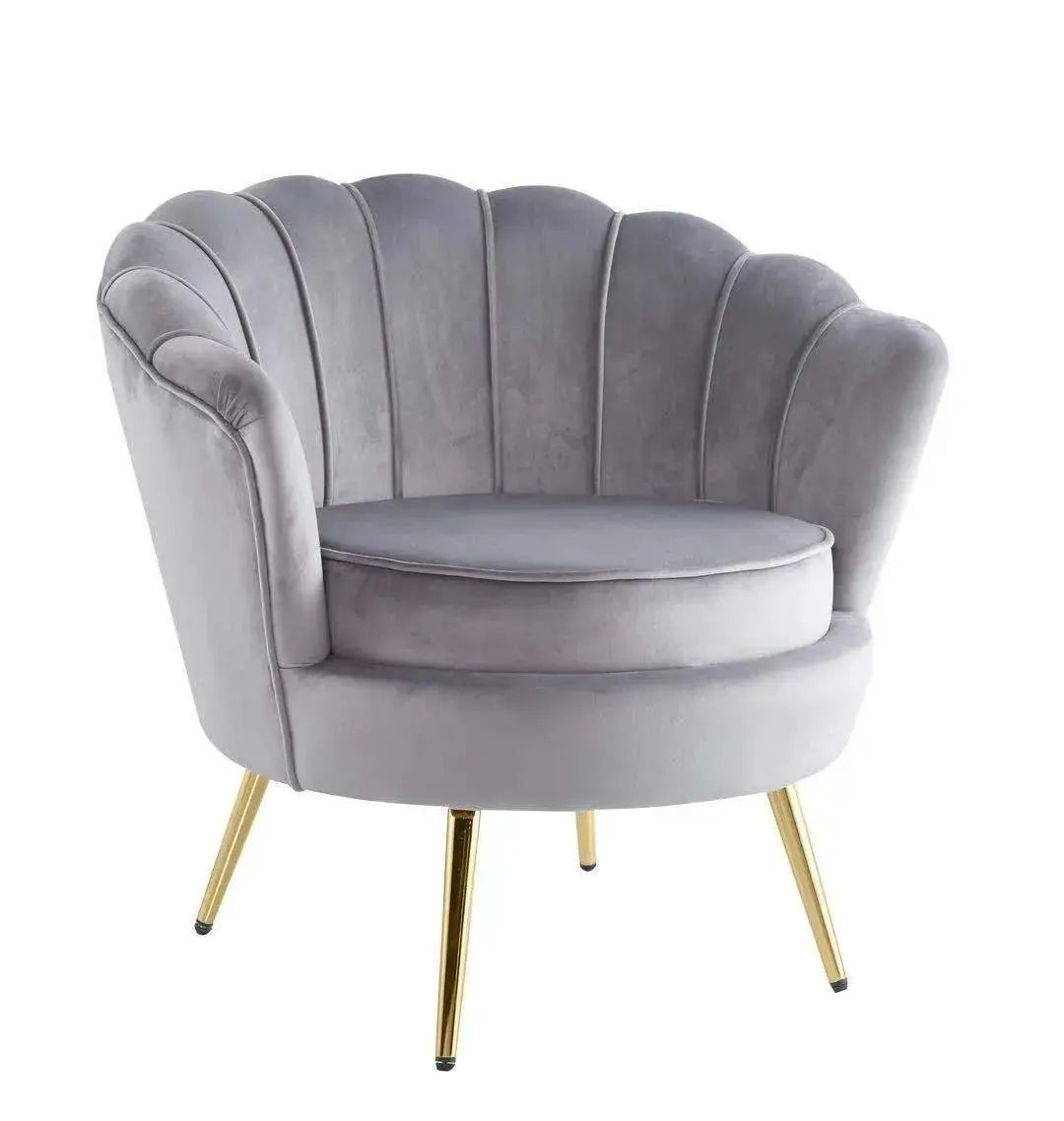 Chaise longue en velours Plata Import avec pieds dorés Swedzo-Meuble
