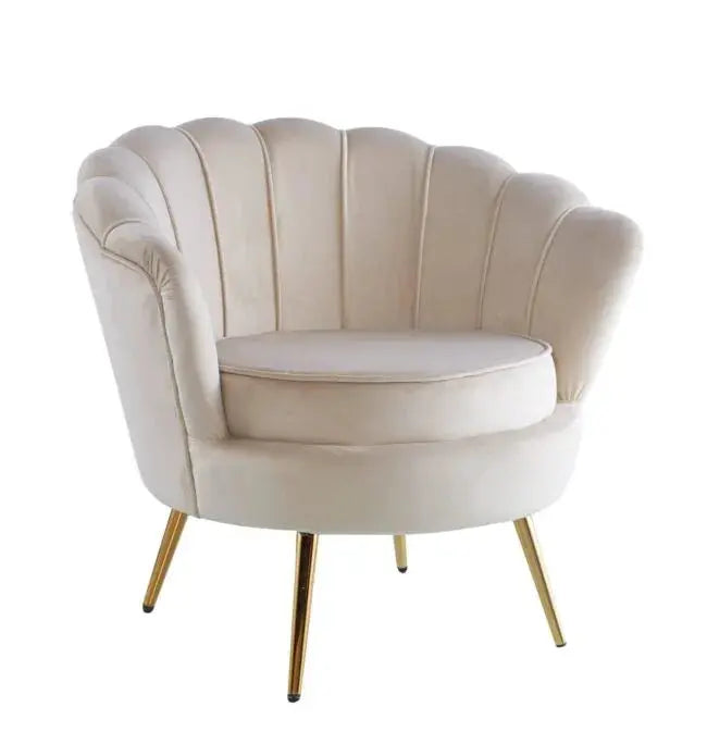 Chaise longue en velours Plata Import avec pieds dorés Swedzo-Meuble