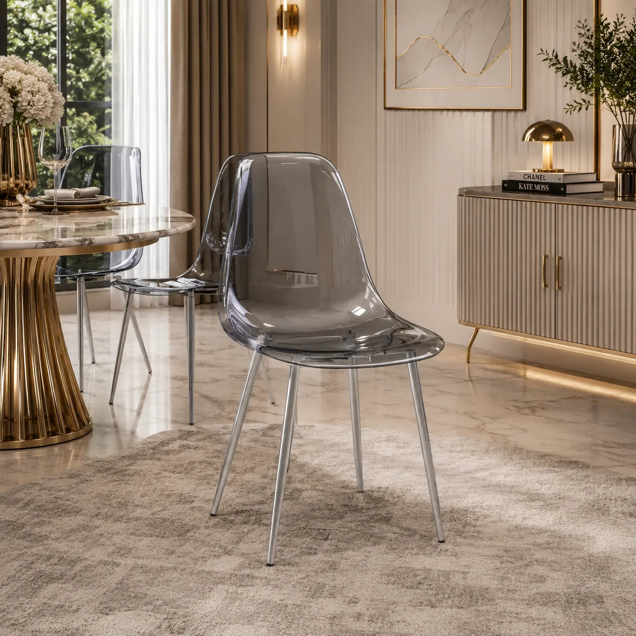 Chaise Invisible Pieds Chrome