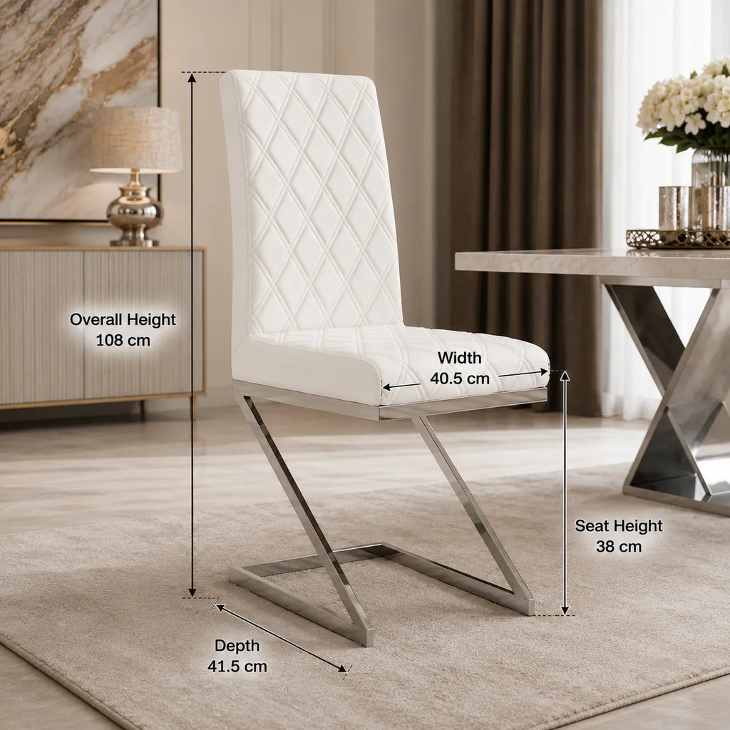 Chaise Velours moka design doré AVA
