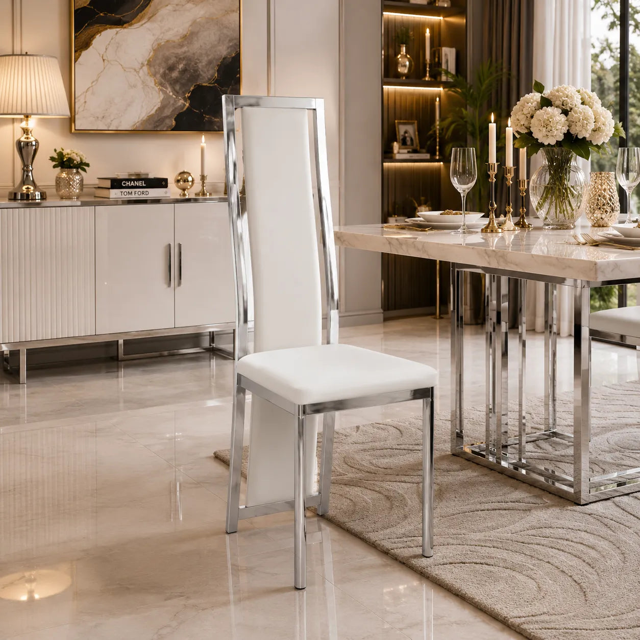 Chaise de salle à manger Royal argent