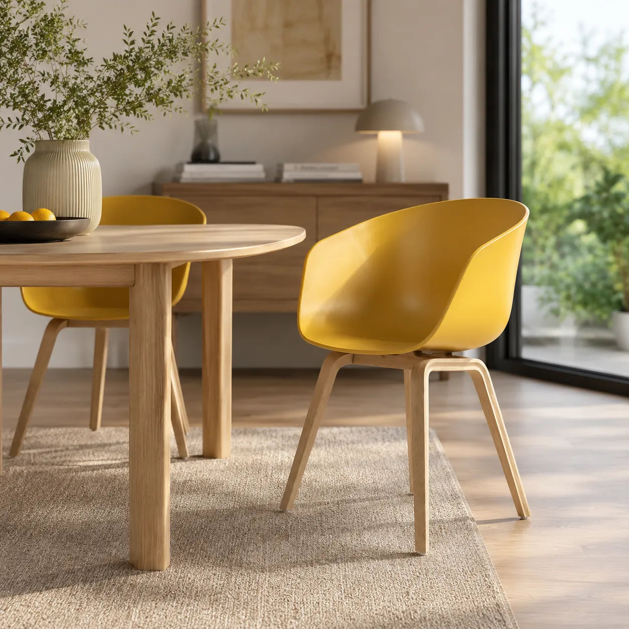 Chaise en chêne 2 pièces