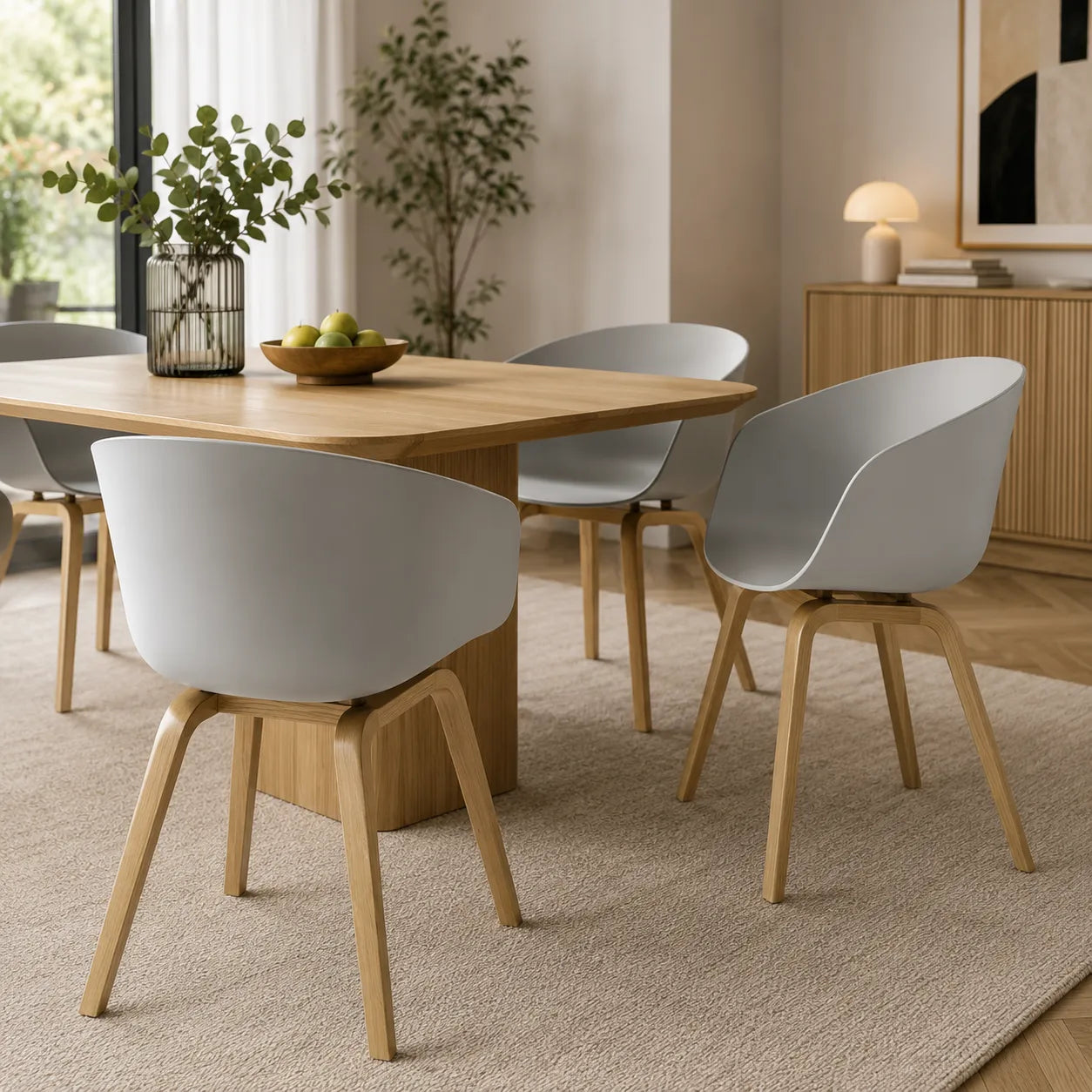 Chaise en chêne 2 pièces