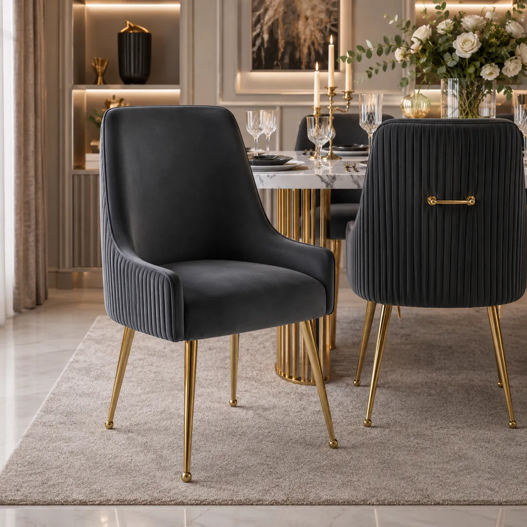 Chaise poignée dorée OPUS (Lot de 4)