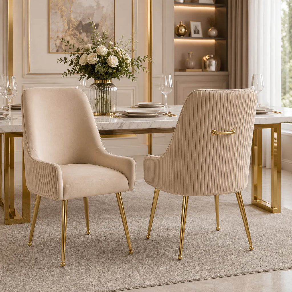 Chaise poignée dorée OPUS (Lot de 4)