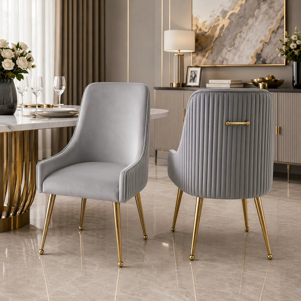 Chaise poignée dorée OPUS (Lot de 4)