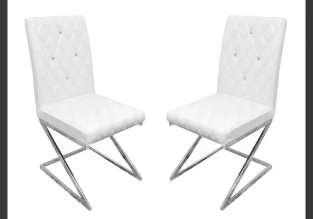 Chaises chromé croco  AVA 4 chaises