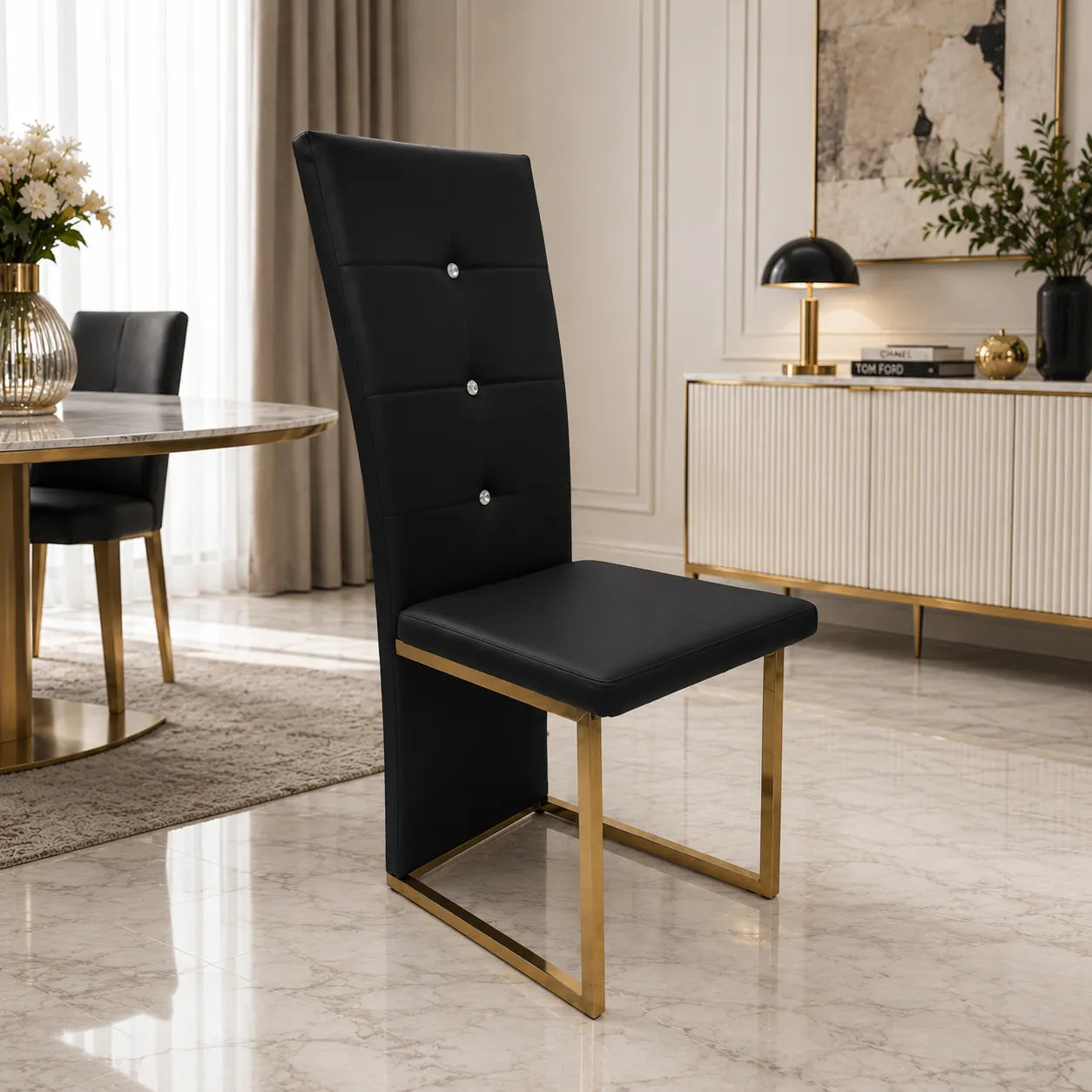 Chaises Lorene Similicuir Blanc