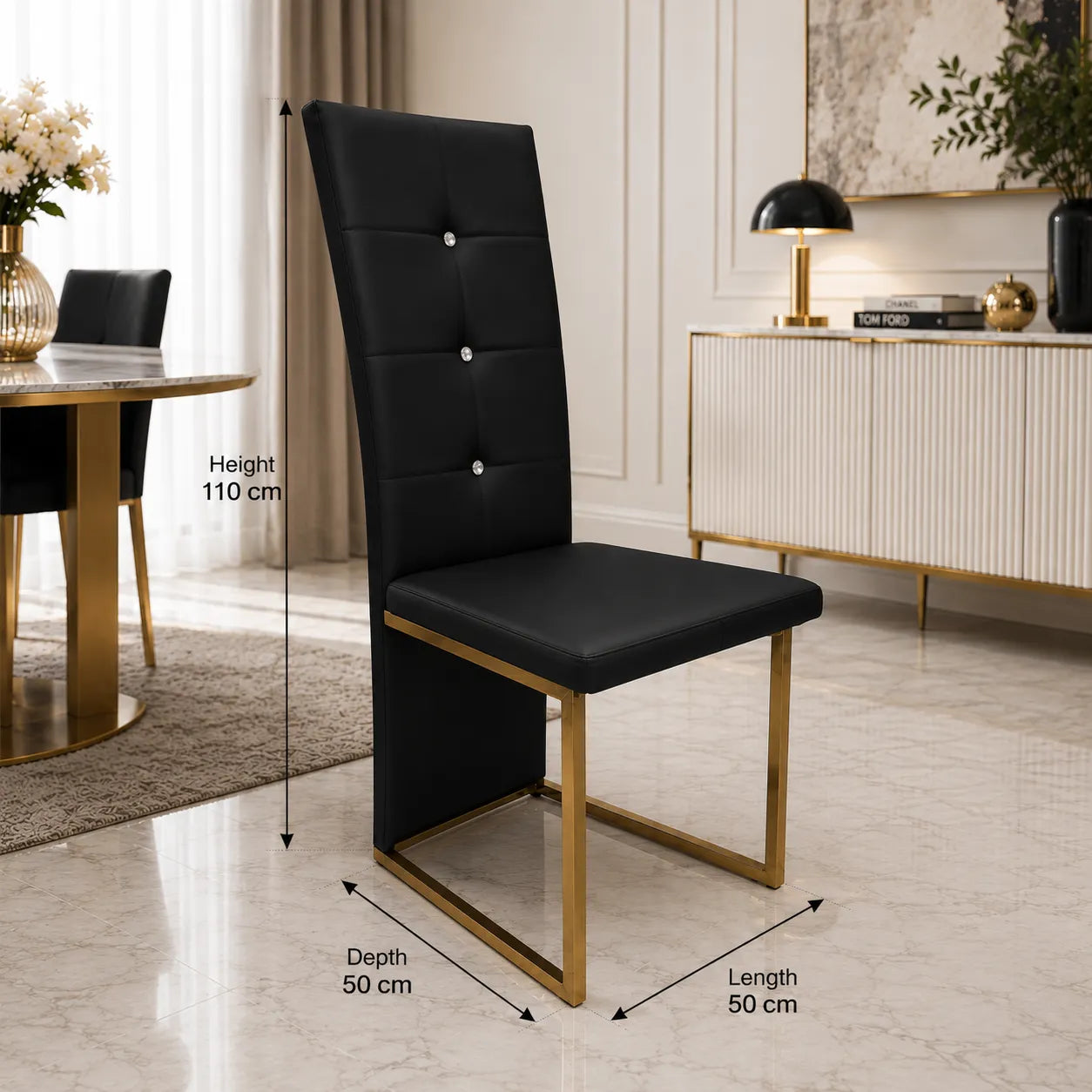 Chaises Lorene Similicuir Blanc
