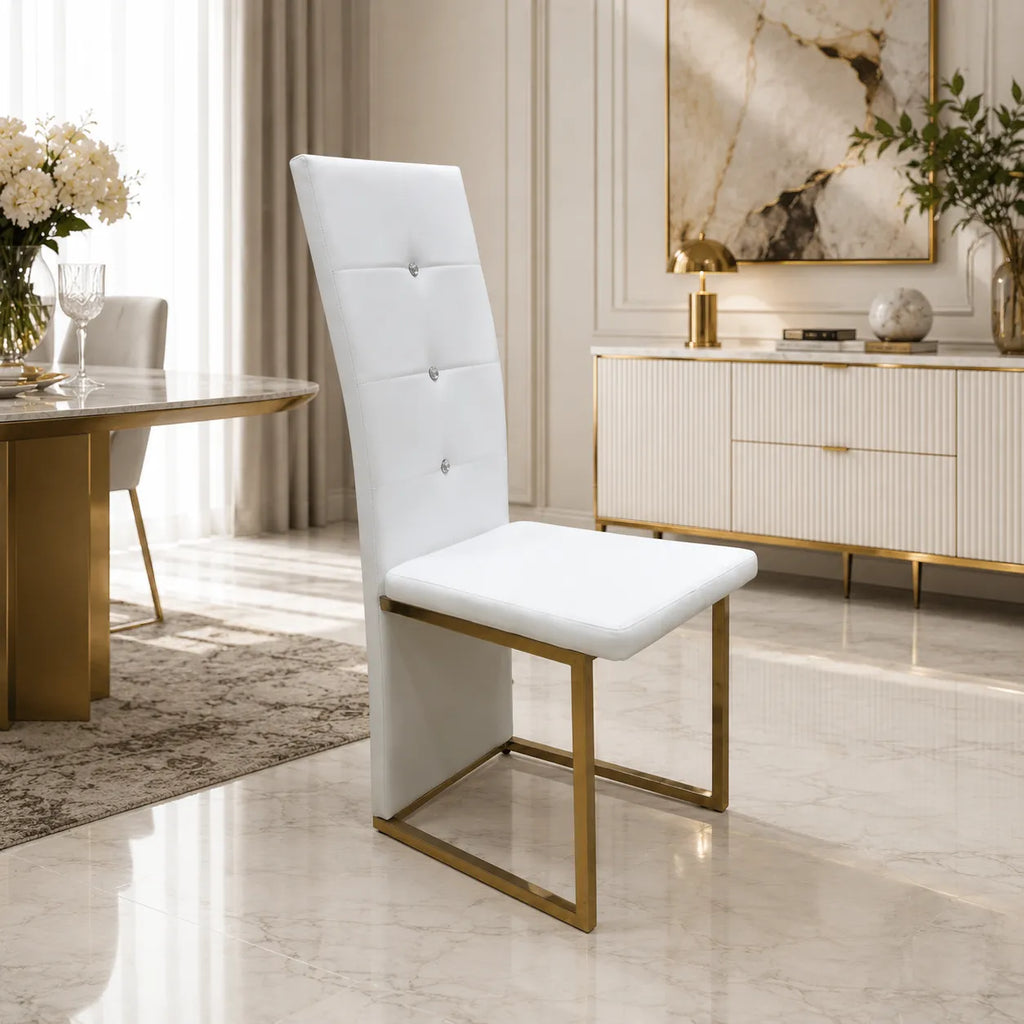 Chaises Lorene Similicuir Blanc