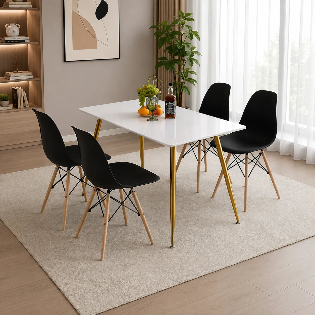 Chaises Scandinaves de Salle à Manger – Lot de 4