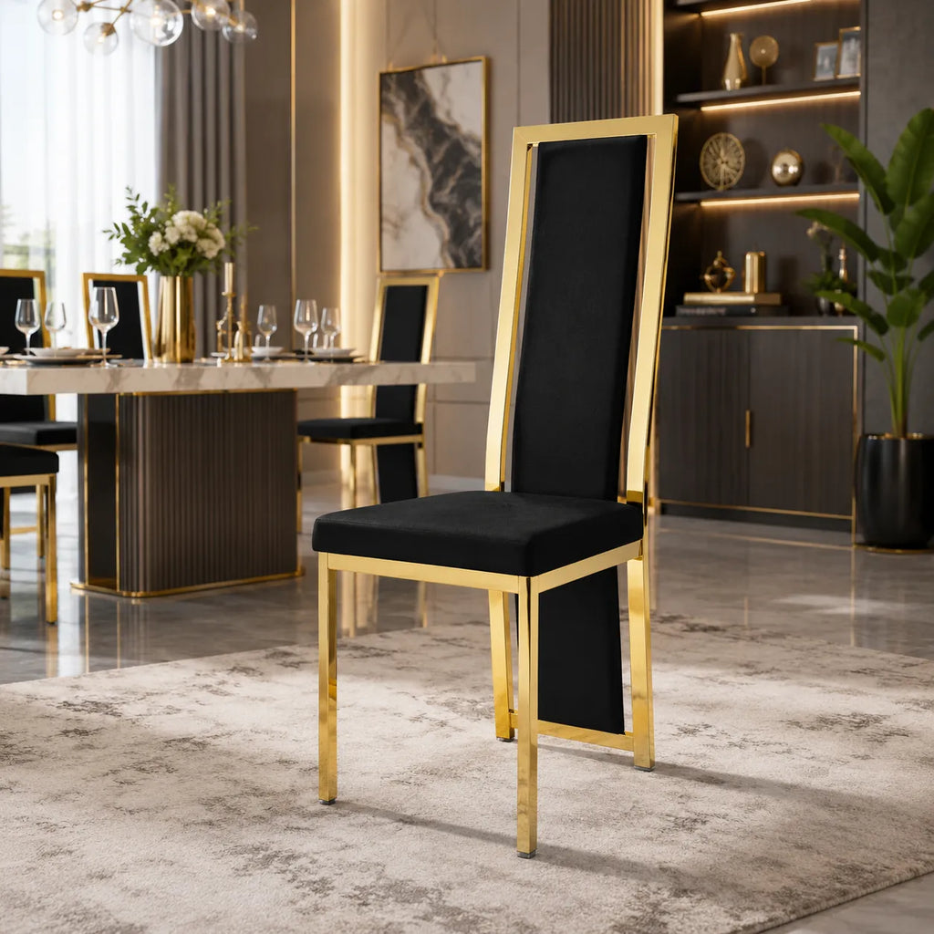 Chaises dorée beige DIA