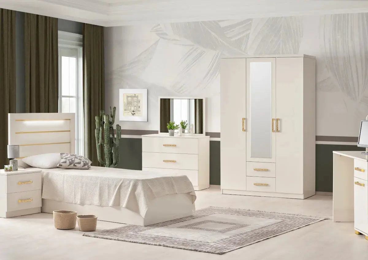 Chambre Complete Une Place 90x190 Swedzo-Meuble