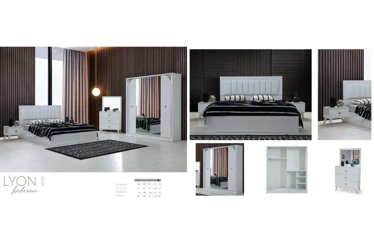 Chambre complète `160x200 Lyon Swedzo-Meuble