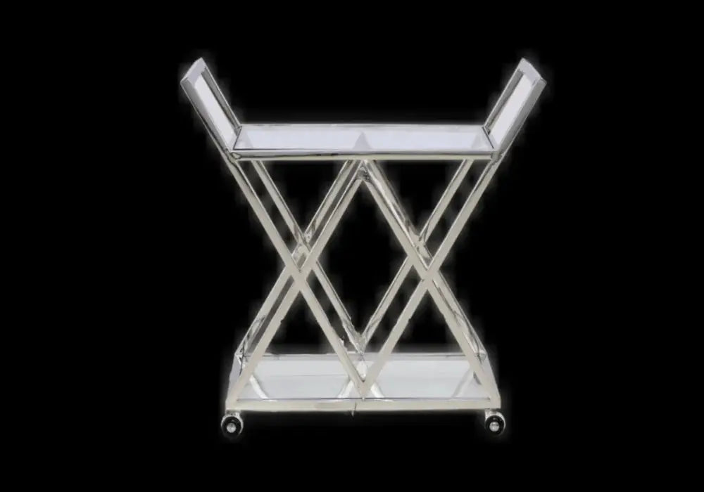 Chariot Triangle Chrome Transparent Swedzo-Meuble