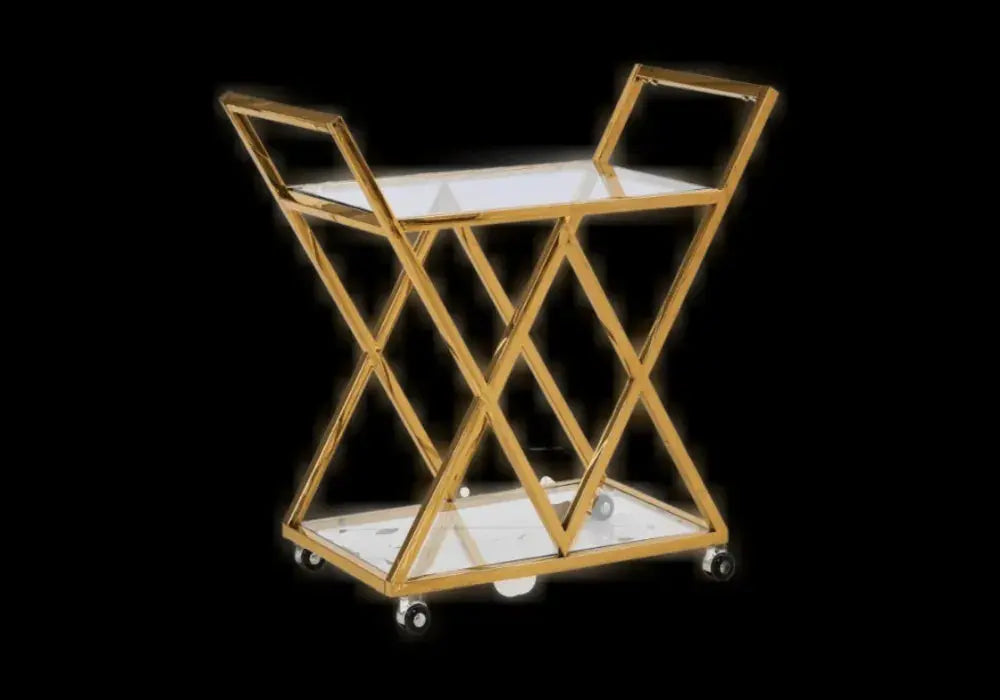 Chariot Triangle Gold Transparent Swedzo-Meuble