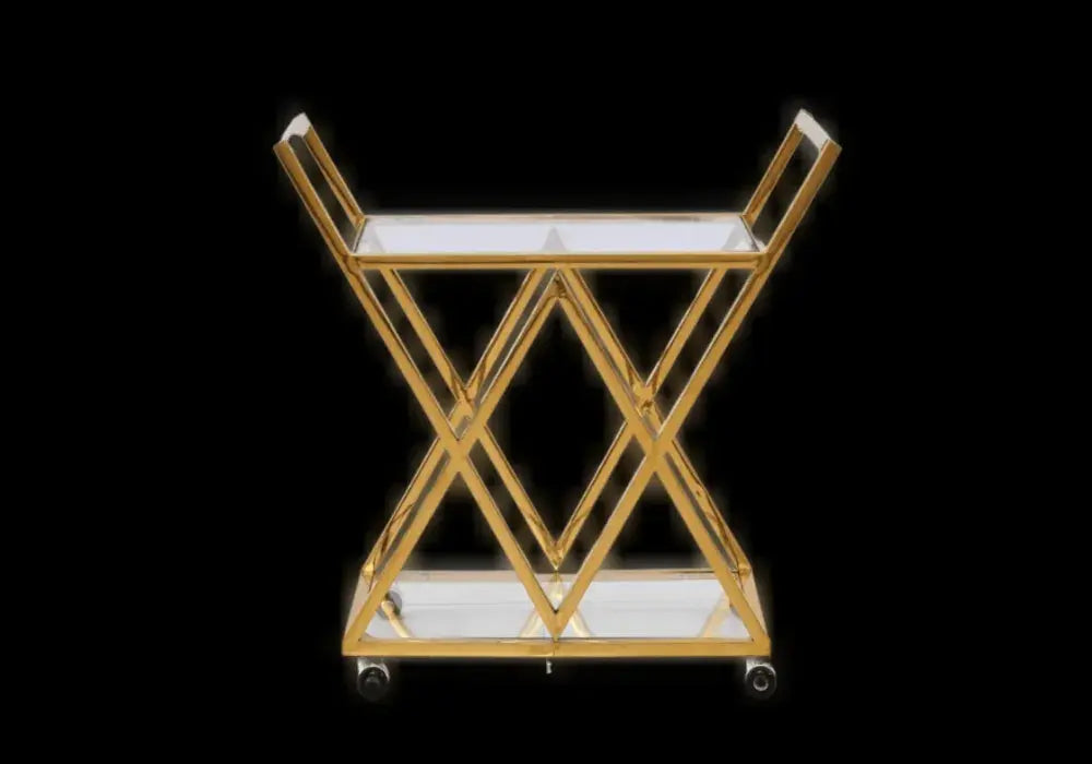 Chariot Triangle Gold Transparent Swedzo-Meuble