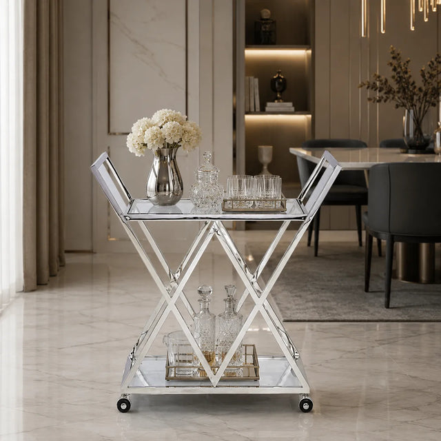 Chariot Triangle Chrome Transparent
— desserte, chariot, desserte de cuisine, chariot de service, desserte avec roulettes, chariot pas cher, desserte design, chariot mobile, meuble roulante