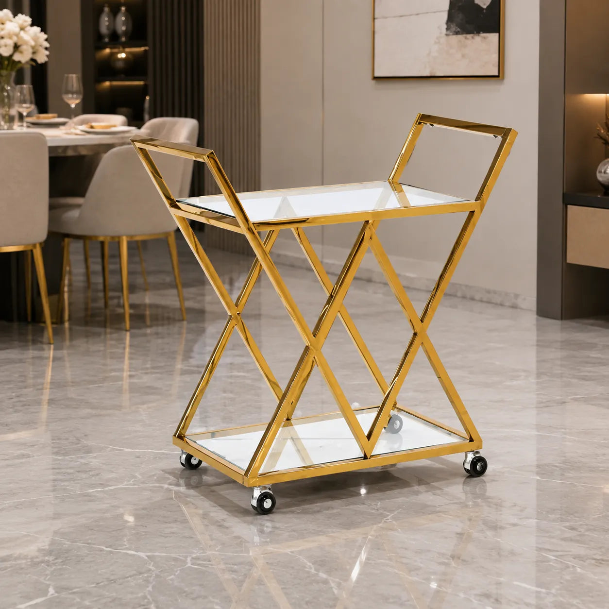 Chariot Triangle Gold Transparent